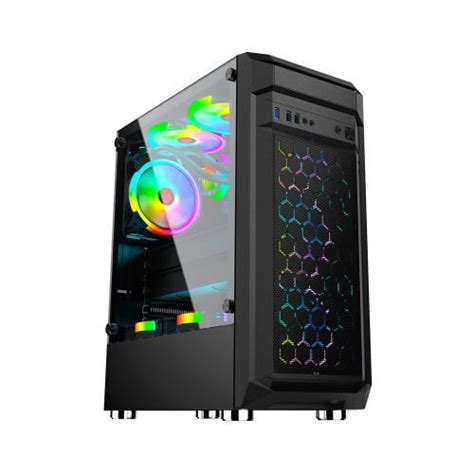 SHADOW BLACK GAMiNG PC TOWER CASE WiTHOUT FAN