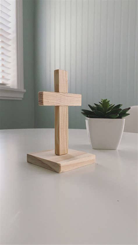 55 Stand Up Cross Cross With Base Handmade Stand Up Cross Etsy