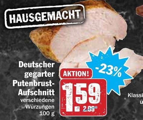 Deutscher Gegarter Putenbrust Aufschnitt 100g Angebot Bei Hit