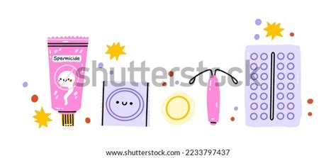 Safe Sex Birth Control Set Contraception Stock Vector Royalty Free Shutterstock