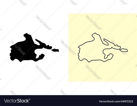 Albay Map Philippines Asia Filled And Outline Vector Image