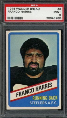 1976 WONDER BREAD 3 FRANCO HARRIS PSA 9 STEELERS HOF 280 EBay