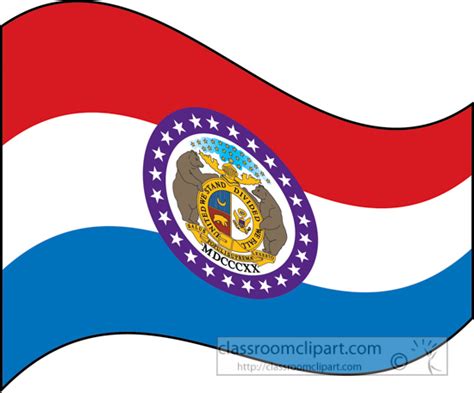 State Flags Clipart - missouri-flag-waving-clipart - Classroom Clipart