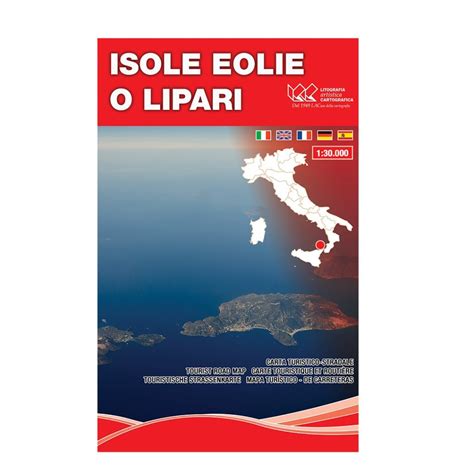 Isole Eolie O Lipari Carta Tematica Turistico Stradale Scala