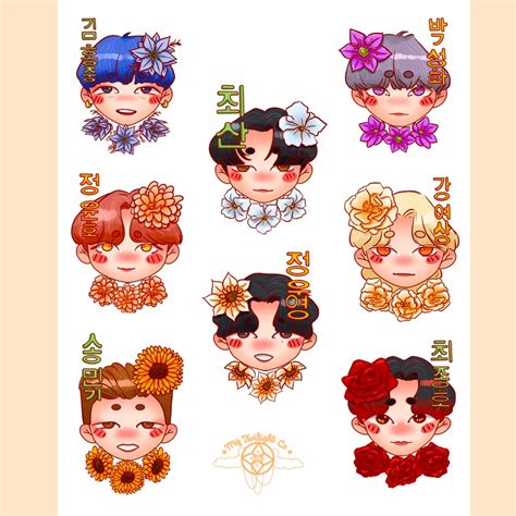 Ateez Sticker Sheets Kpop Etsy