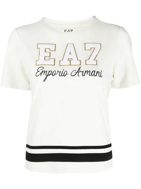 Ea7 Logo Cotton T Shirt Ea7