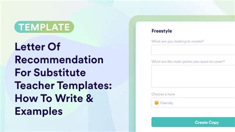 Letter Of Recommendation For Substitute Teacher Templates How To Write