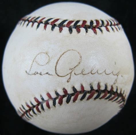 Lou Gehrig Autographed Baseball - Memorabilia Center