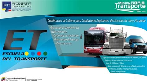 INTT realizará certificación de saberes para la expedición de licencias