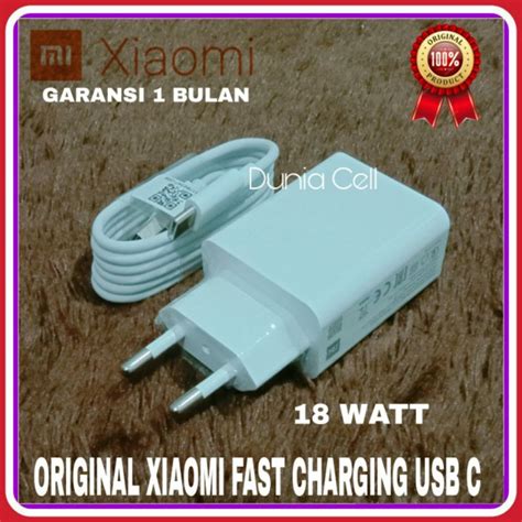 Jual ORIGINAL CHARGER 18Watt Adaptor Xiaomi Type C FAST CHARGING MDY