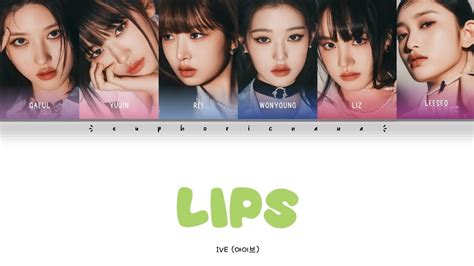 Ive Lips Color Coded Lyrics Youtube