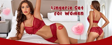 Avidlove Lingerie Set For Women Lace Bra And Panty Sets Piece Lace Babydoll Outfits S XXL At