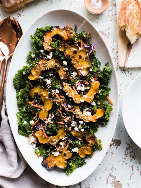 Roasted Acorn Squash And Kale Salad Kitchen Confidante®