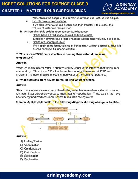 Class 9 Science Chapter 1 Case Study Questions