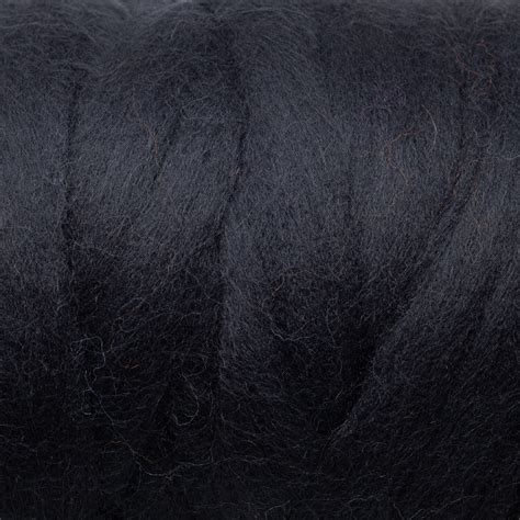 Merino Wool Roving Micron Black Fibrecraft