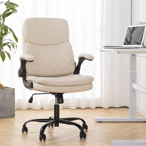 Ergonomic Bonded Leather Office Chair, Adjustable Height Reclining ...