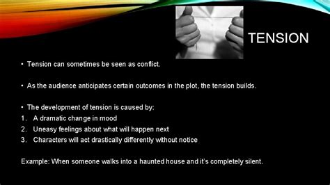 dramatic elements muahahaha tension tension