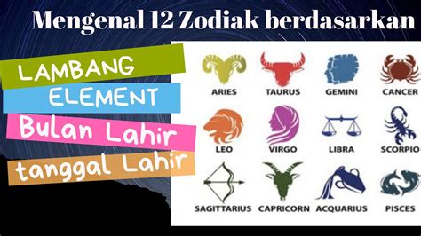 Zodiak Berdasar Lambang Elemen Bulan Dan Tanggal Lahir Youtube