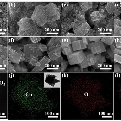 SEM images of the CuO/WO3 composites with different Cu/W molar ratios ...