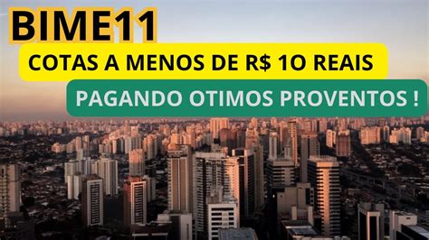 BIME11 ANÁLISE COMPLETA DO FII BARATINHO A MENOS DE R 10 REAIS E