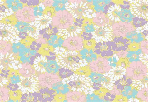 Deck Chair Retro Flower Pastels Wallpaper Happywall