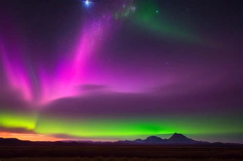 Premium AI Image | Aurora borealis in the night sky