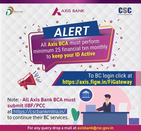 Csc Axis Bank Mitra To Continue Bc Services New Guidelines Digi Seva