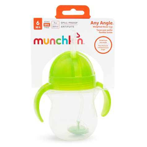 Baby And Beyond Munchkin Click Lock Weighted Flexi Straw Cup Oz Green