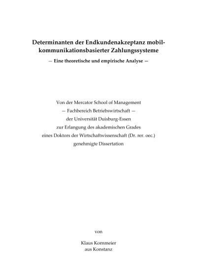 Dissertation Kornmeier Bei Duepublico