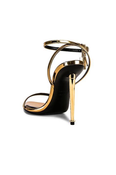 TOM FORD Mirror Naked Padlock 105 Sandal In Gold FWRD