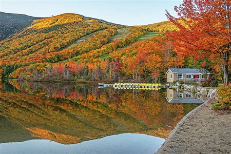 Echo Lake Beautiful Fall Colors Franconia NH White Mountains Photograph ...