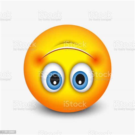 Cute Upside Down Face Emoticon Emoji Smiley Vector Illustration Stock