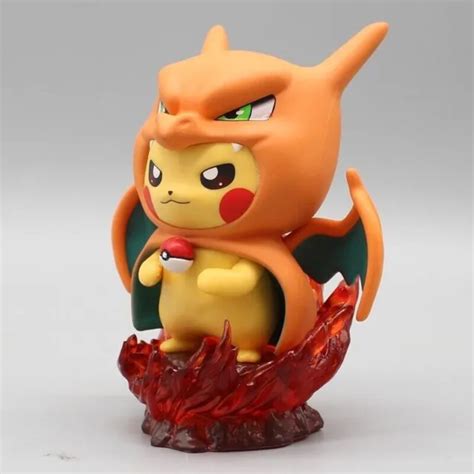 Action Figure Pok Mon Pikachu Cosplay Charizard Cm Statua Da