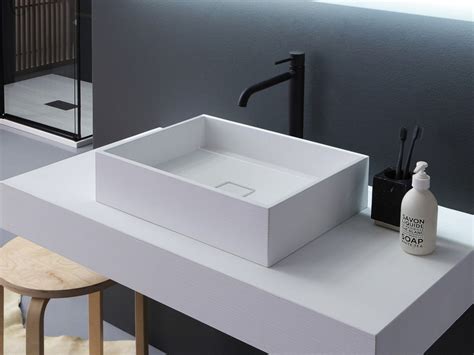 Rectangular Washbasin Countertop Rectangular Composite Material