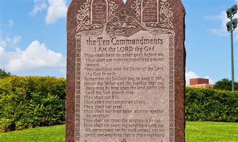tarrant county dedicates ten commandments monument