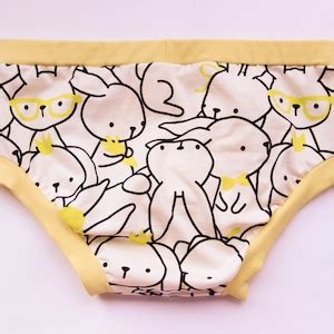 Big Boy Underwear Briefs Femboy Lingerie Yellow Rabbit Abdl Clothing Plus Size Man Briefs