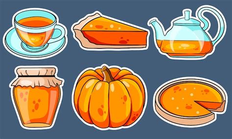 Premium Vector Autumn Set Collection Of Autumn Items Stickers