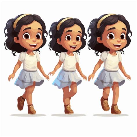 Chica latina en diseño plano Vector Premium