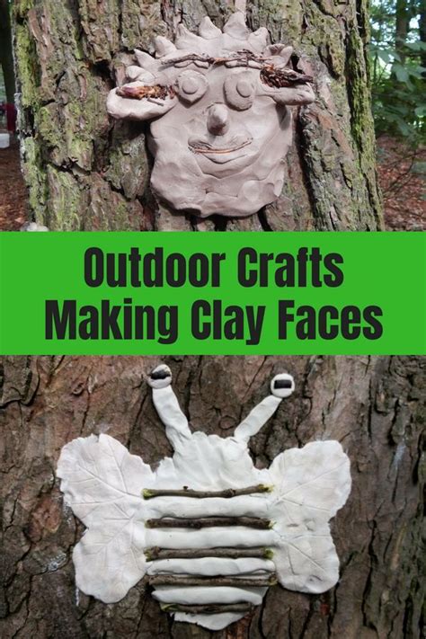 Outdoor Crafts Making Clay Faces Hodgepodgedays Outdoor Crafts