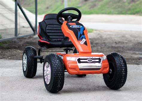 Kinderauto Go Kart Cu Pedale De La Ford Pentru Copii Portocaliu