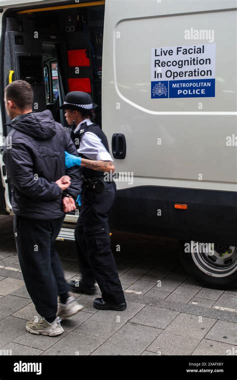 London Uk 6th June 2024 Met Police Live Facial Recognition Cameras