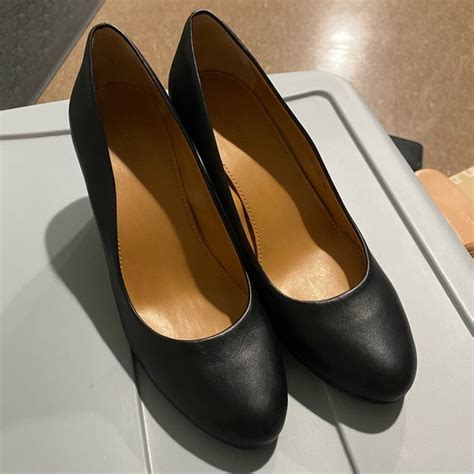 J Crew Factory Shoes Jcrew Factory Black Leather Wedges Poshmark