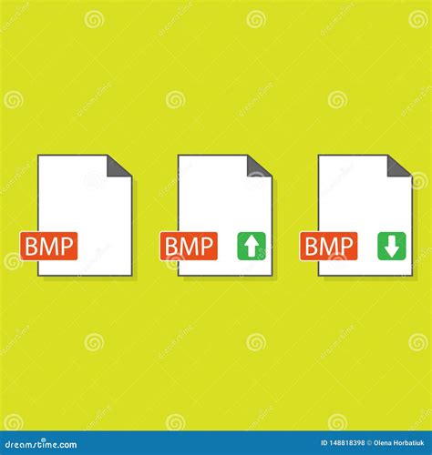 Icono Del Formato De Archivo Del BMP Ejemplo Del Vector Estilo Plano