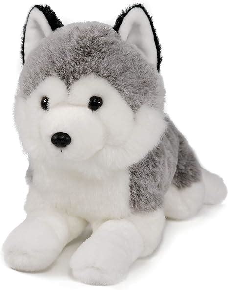 Lifelike Siberian Husky Stuffed Animal Plush Toy 14 Inches Length