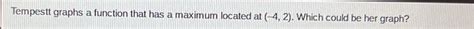 Solved Tempestt Graphs A Function That Has A Maximum Located At