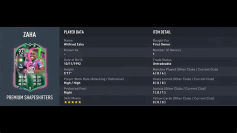 Fifa Shapeshifters Wilfried Zaha Player Review Premium Box To Box