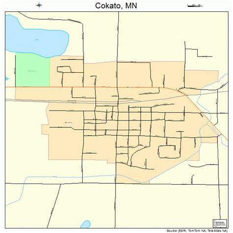 Cokato Minnesota Street Map 2712430