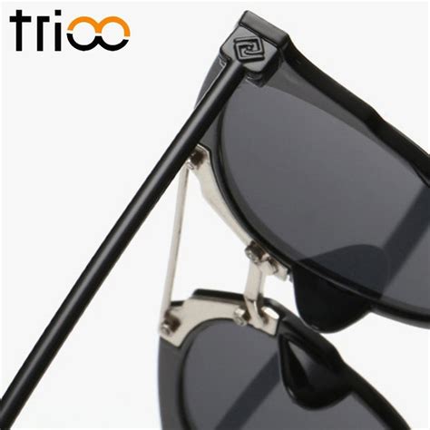 Trioo Classic Brand Design Unisex Sunglasses Men Women Cool Flat Lens