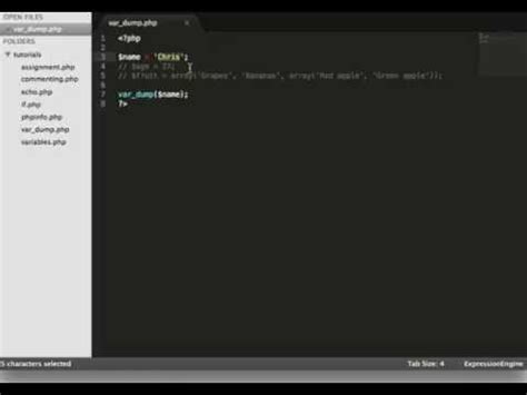 Php Basics Lesson Var Dump Youtube