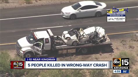 Five People Killed In Wrong Way Crash On I 40 West Of Kingman Youtube